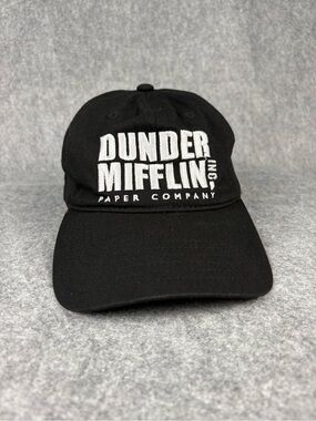 Dunder Mifflin Black Embroidered Logo Baseball Cap